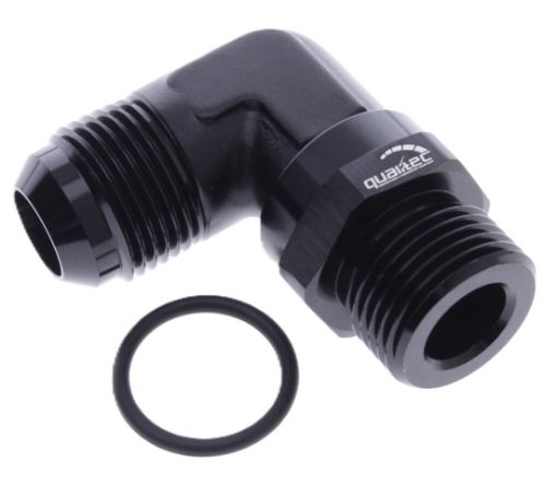 Bild von 90Grad. AN Armatur - AN10 - AN10 (7/8 "-14 SAE UNF) - Schwarz