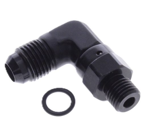 Bild von 90Grad. AN Armatur - AN6 - An5 (1/2 "x20 SAE UNF) - Schwarz