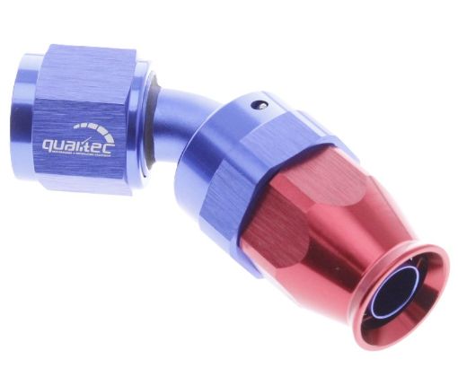 Bild von 45 Grad. PTFE AN Armatur - Rot / Blau