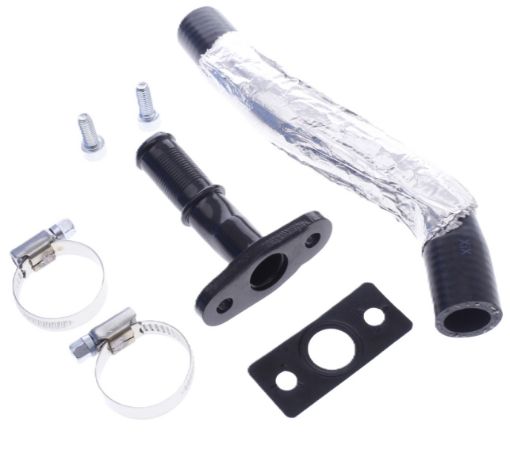 Bild von Öl-Rücklauf Kit – 38mm – 16mm Schlauchanschluss 15° Winkel