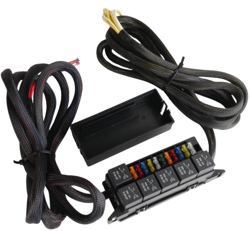 Bild von Sicherungskasten - 11 Sicherungen - 6x40 AMP Relais - 3 Meter Kabel