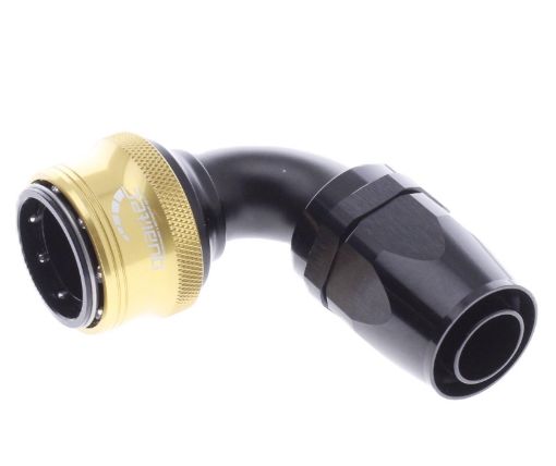 Bild von 90° Quick Connect Hose Ends -Black/Gold - AN16