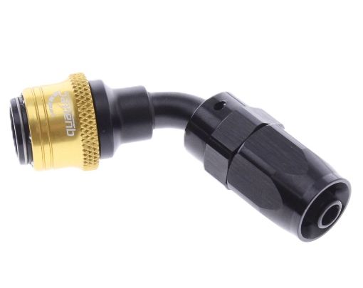 Bild von 60° Quick Connect Hose Ends -Black/Gold - AN6