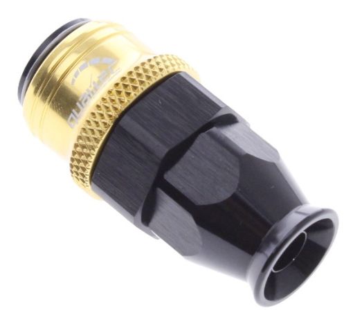 Bild von Straight PTFE Quick Connect Hose Ends -Black/Gold - AN6