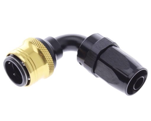 Bild von 90° Quick Connect Hose Ends -Black/Gold - AN8