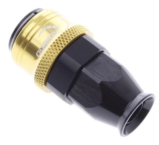 Bild von Straight PTFE Quick Connect Hose Ends -Black/Gold - AN8