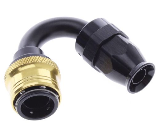 Bild von 150° PTFE Quick Connect Hose Ends -Black/Gold - AN8