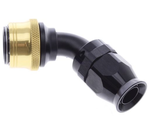 Bild von 60° PTFE Quick Connect Hose Ends -Black/Gold - AN12