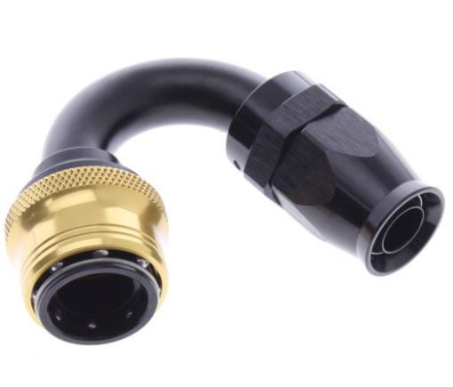 Bild von 150° PTFE Quick Connect Hose Ends -Black/Gold - AN10