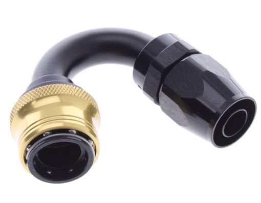 Bild von 150° Quick Connect Hose Ends -Black/Gold - AN10