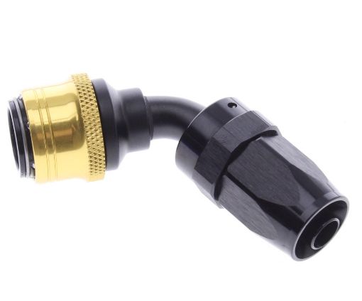 Bild von 60° Quick Connect Hose Ends -Black/Gold - AN8