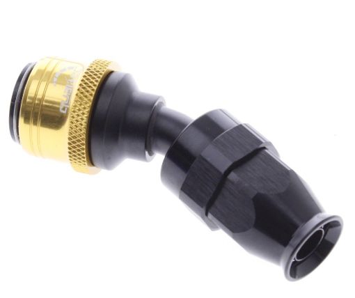 Bild von 30° PTFE Quick Connect Hose Ends -Black/Gold - AN8