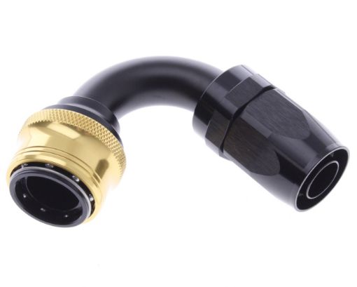 Bild von 120° Quick Connect Hose Ends -Black/Gold - AN12