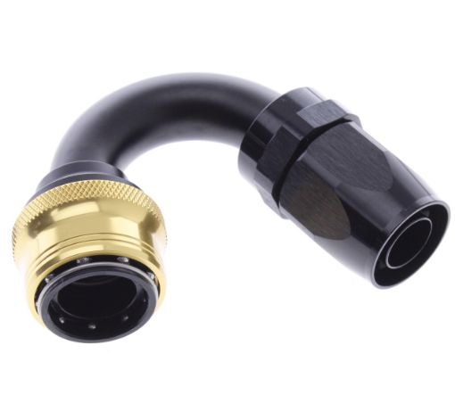 Bild von 150° Quick Connect Hose Ends -Black/Gold - AN12