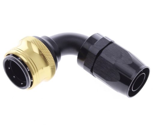 Bild von 90° Quick Connect Hose Ends -Black/Gold - AN12