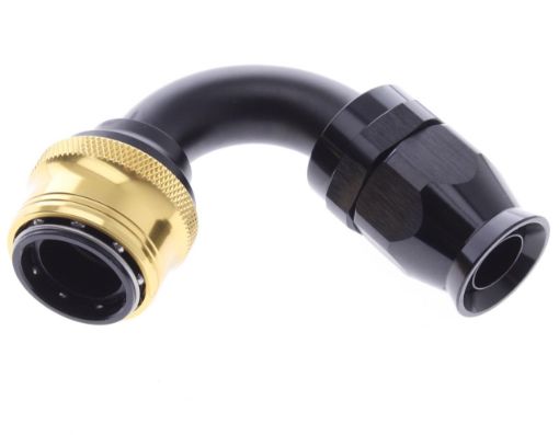 Bild von 120° PTFE Quick Connect Hose Ends -Black/Gold - AN12