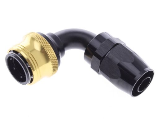 Bild von 90° Quick Connect Hose Ends -Black/Gold - AN10