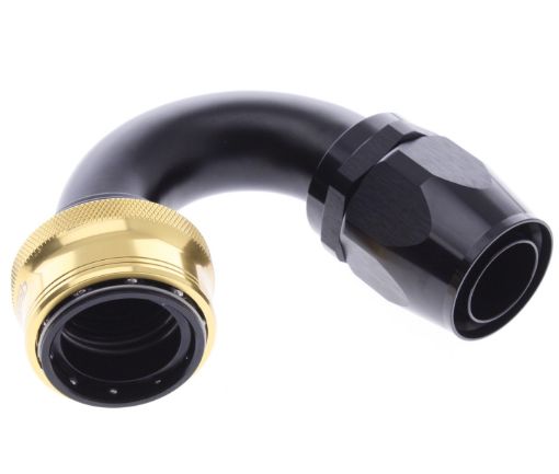 Bild von 150° Quick Connect Hose Ends -Black/Gold - AN20