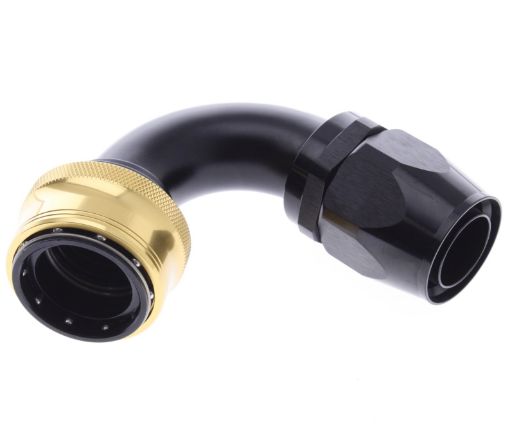 Bild von 120° Quick Connect Hose Ends -Black/Gold - AN20