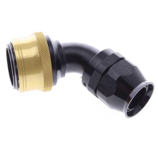 Bild von 60° PTFE Quick Connect Hose Ends -Black/Gold - AN16