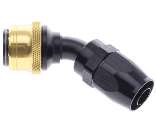 Bild von 45° Quick Connect Hose Ends -Black/Gold - AN10