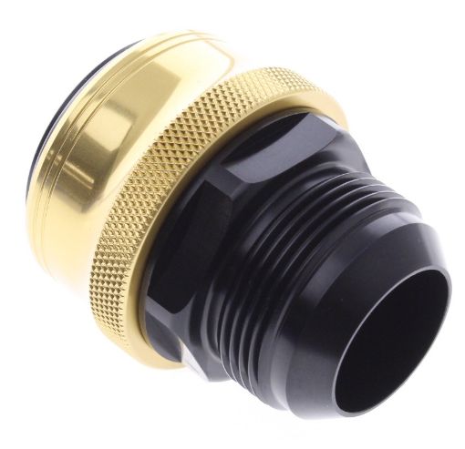 Bild von AN male quick connect adapter -Black/Gold - AN20