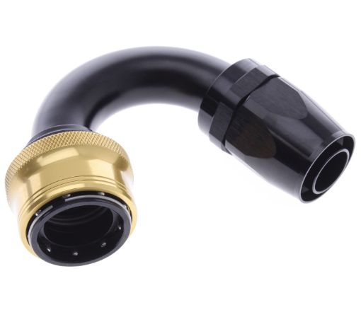 Bild von 150° Quick Connect Hose Ends -Black/Gold - AN16