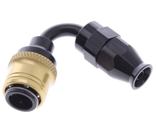 Bild von 120° PTFE Quick Connect Hose Ends -Black/Gold - AN4
