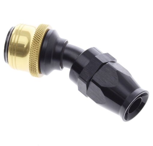Bild von 30° PTFE Quick Connect Hose Ends -Black/Gold - AN10