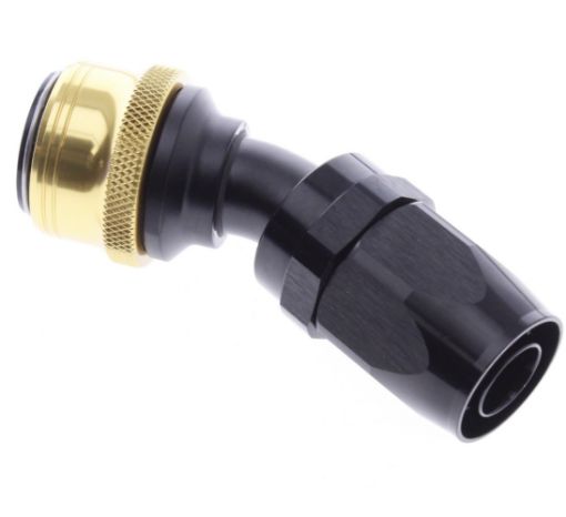 Bild von 30° Quick Connect Hose Ends -Black/Gold - AN12