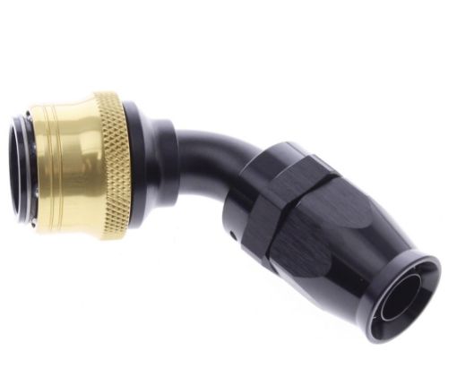 Bild von 60° PTFE Quick Connect Hose Ends -Black/Gold - AN10