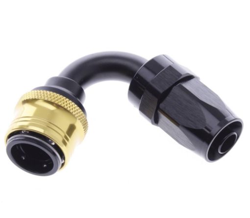 Bild von 120° Quick Connect Hose Ends -Black/Gold - AN8