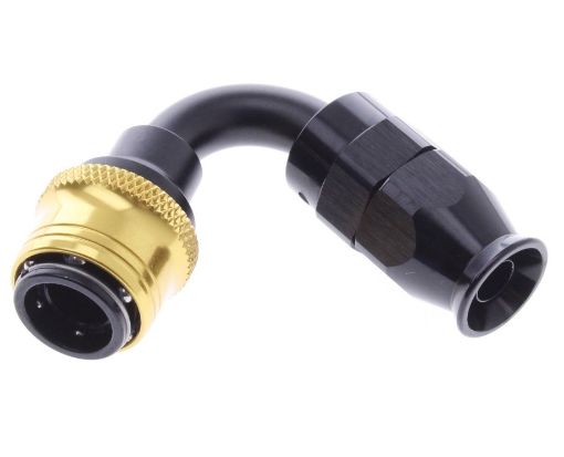 Bild von 120° PTFE Quick Connect Hose Ends -Black/Gold - AN6