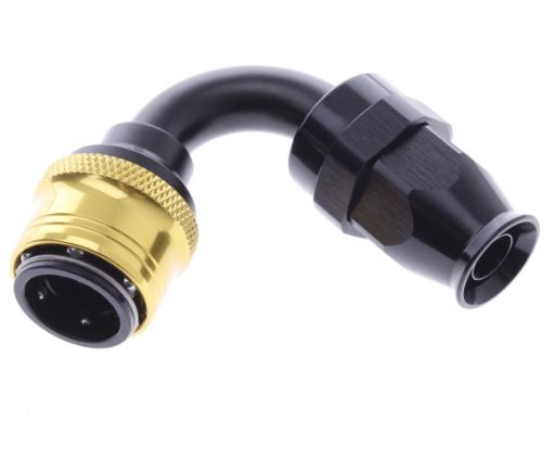 Bild von 120° PTFE Quick Connect Hose Ends -Black/Gold - AN8