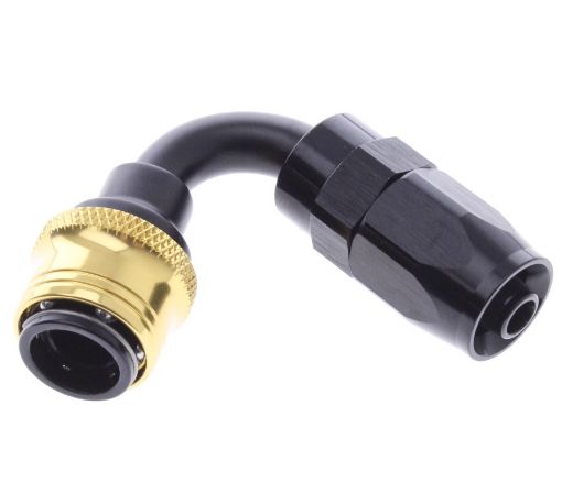 Bild von 120° Quick Connect Hose Ends -Black/Gold - AN6