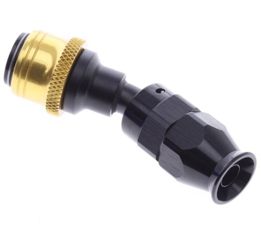 Bild von 30° PTFE Quick Connect Hose Ends -Black/Gold - AN6