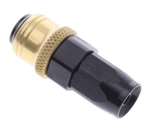 Bild von Straight Quick Connect Hose Ends -Black/Gold - AN4