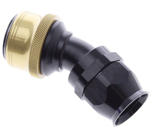Bild von 30° PTFE Quick Connect Hose Ends -Black/Gold - AN16