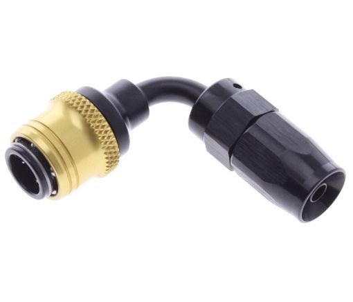 Bild von 90° Quick Connect Hose Ends -Black/Gold - AN4