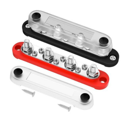 Bild von Kabelterminal 4x M8 / 6x M4 rot / schwarz