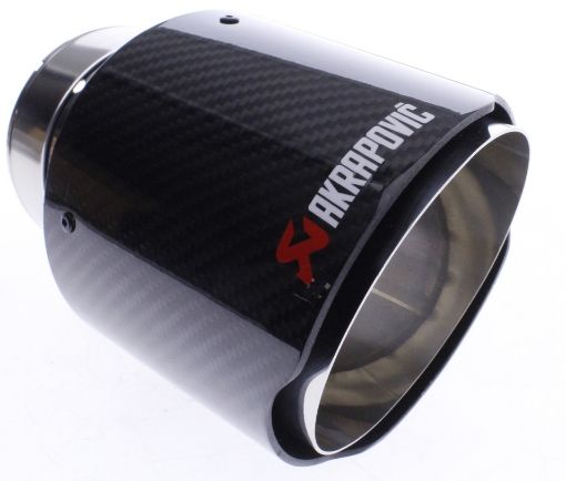 Bild von 3,0" / 76 mm inlet auf 4,5" / 114,3 mm outlet - Endrohr aus Edelstahl und Carbonfaser