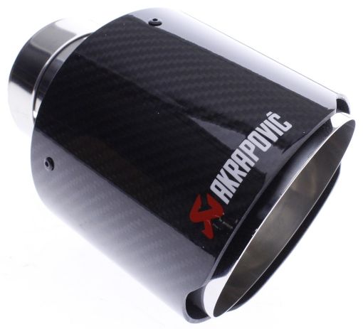 Bild von 2,5" / 63,5 mm inlet auf 4,5" / 114,3 mm outlet - Endrohr aus Edelstahl und Carbonfaser
