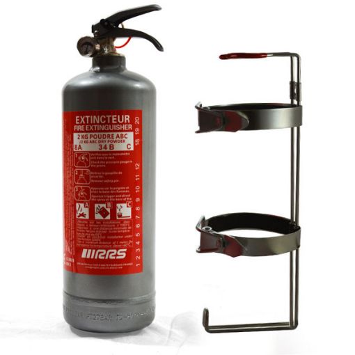 Bild von RRS 2 kg ABC Feuerlöscher-Set grau
